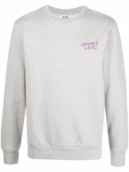 A.P.C. толстовка с логотипом из коллаборации с Gimme Five