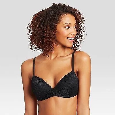 Maidenform Self Expressions Womens 2pk Wireless Bra SE0583 - Бежевый/Черный 34B