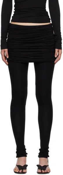 Черные леггинсы с юбкой Blumarine