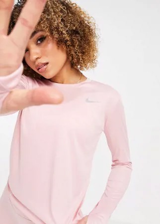 Розовый лонгслив Nike Running Miler-Розовый цвет
