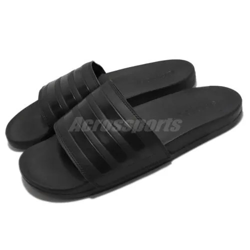 Adidas Adilette Comfort Core Черные мужские сандалии без шнуровки Тапочки GZ5896