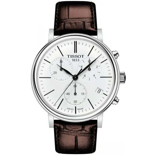 Наручные часы TISSOT T-Classic, коричневый, белый