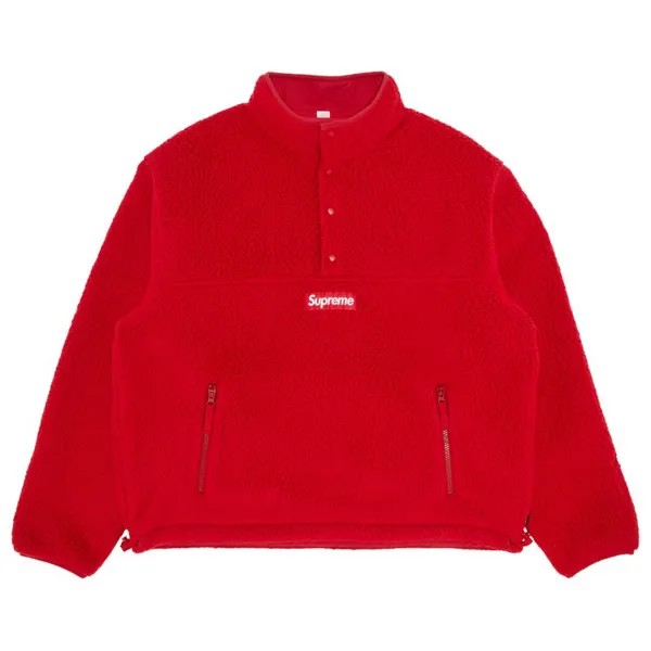 Пуловер Supreme Polartec Shearling Reversible Pullover, красный