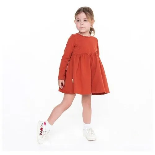 Платье для девочки, цвет терракотовый, рост 104-110 см
