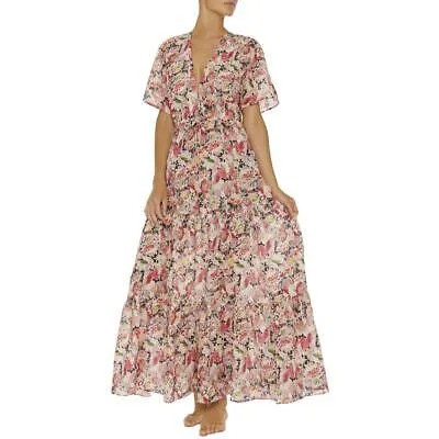 Stella McCartney Женское розовое длинное платье с цветочным принтом S BHFO 0831