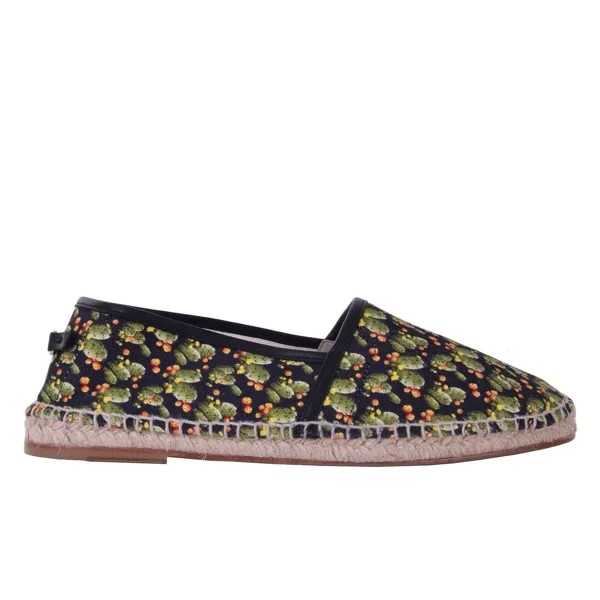 Dolce - Gabbana Холщовые эспадрильи Tremiti M.Cactus Print Черный 06235