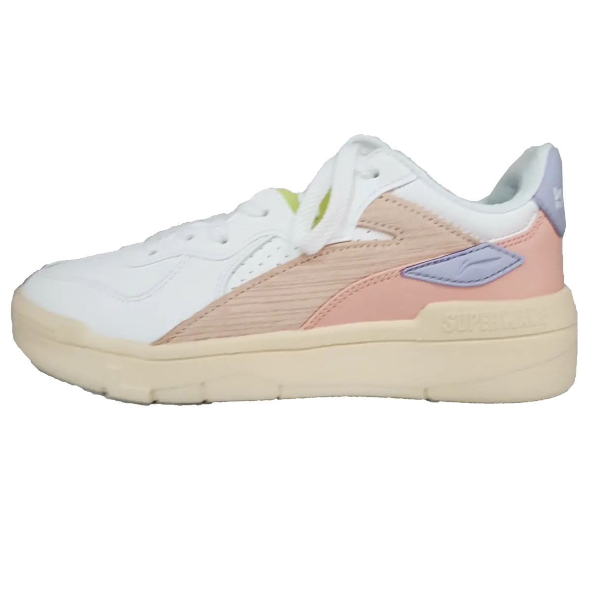 Кроссовки LINING Wave Skateboarding Shoes Women's Low-top White, розовый