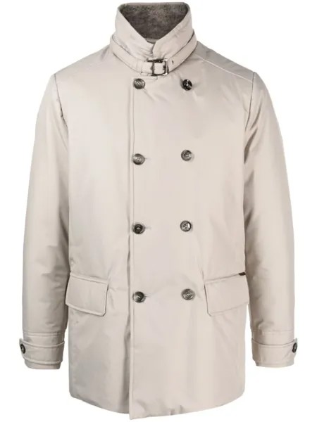 Moorer Kurt-GF double-breasted padded coat, нейтральный цвет