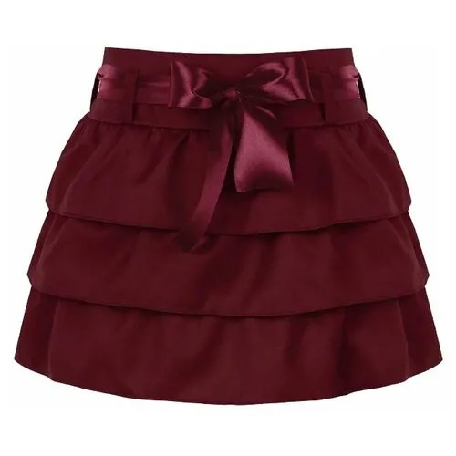 Школьная юбка радуга дети, размер 36/146, бордовый