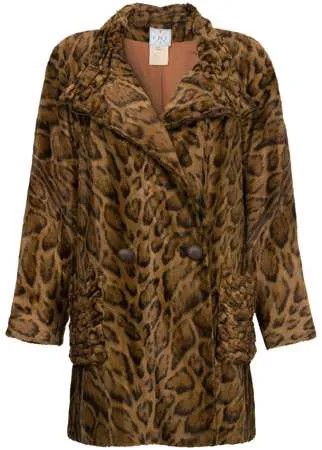 Fendi Pre-Owned пальто из искусственного меха с леопардовым принтом