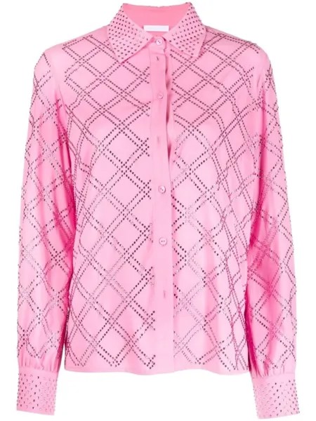 P.A.R.O.S.H. рубашка Camicia с кристаллами, розовый