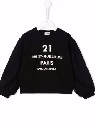 Karl Lagerfeld Kids толстовка Rue St-Guillaume с логотипом