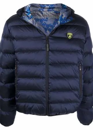 Automobili Lamborghini пуховик с нашивкой-логотипом