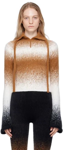 Бело-коричневый свитер с градиентом Ottolinger
