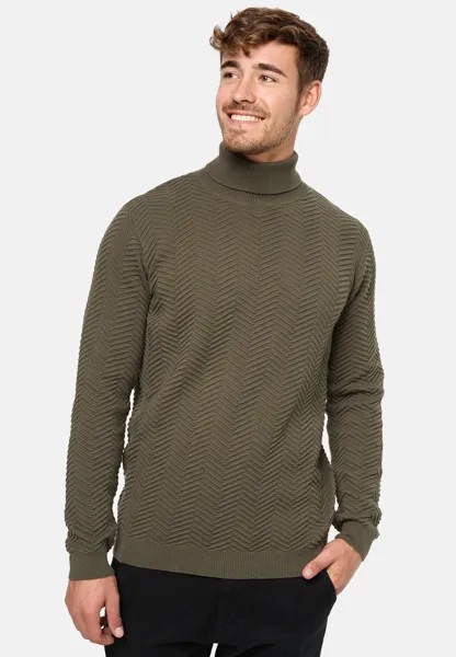 Вязаный свитер INDICODE JEANS, цвет dark green