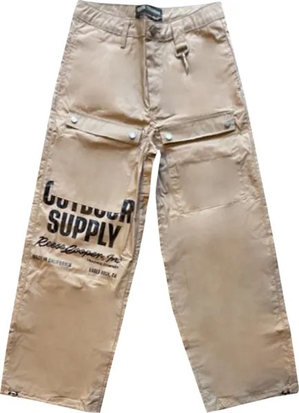 Брюки Reese Cooper Outdoor Supply Waxed Cotton Pant 'Khaki', коричневый