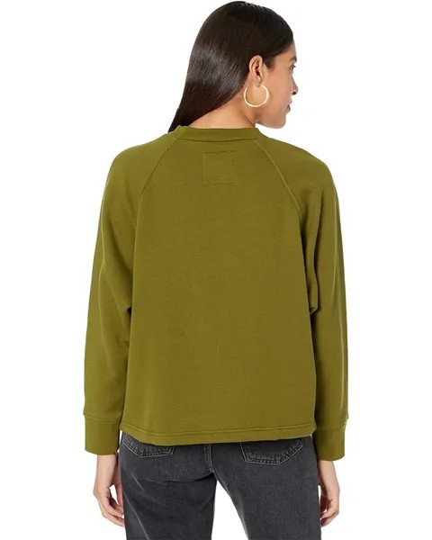 Толстовка Madewell MWL Betterterry Henley Sweatshirt, цвет Desert Moss