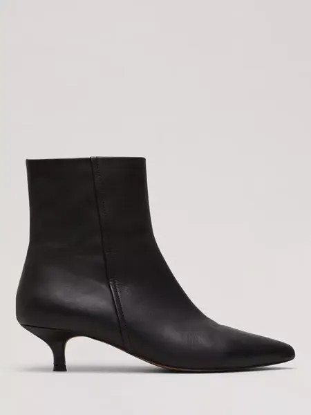 Ботильоны Phase Eight Leather Kitten Heel, черный