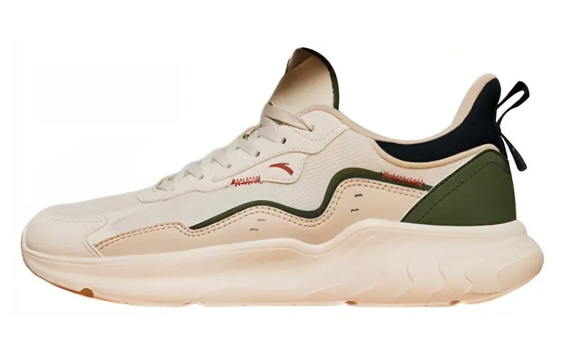 Кроссовки ANTA The City Lifestyle Shoes Men Low-top Beige, цвет Green marl plaster