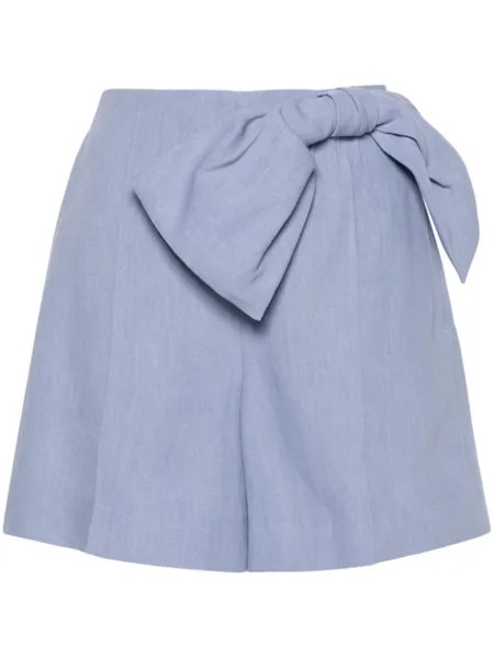 Chloé шорты с завышенной талией и бантом, синий