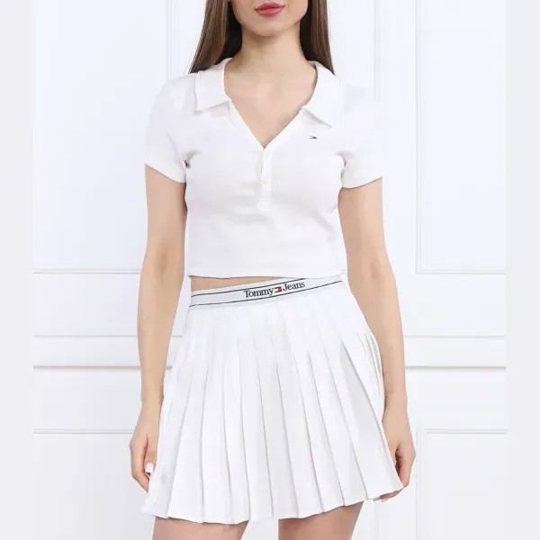 Укороченная рубашка-поло Tommy Hilfiger, белый