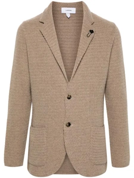 Lardini фактурный пиджак, нейтральный цвет