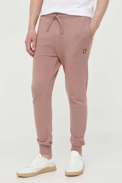 Хлопковые спортивные брюки Lyle & Scott, розовый