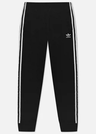 Мужские брюки adidas Originals 3-Stripes Fleece Slim, цвет чёрный, размер S