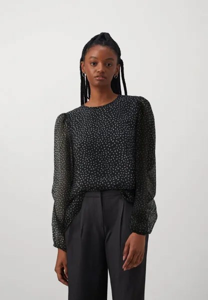 Блузка Vibritanja Dot O Neck VILA, цвет black beauty