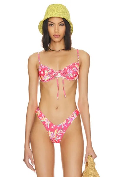 Топ бикини Kulani Kinis Ruched Underwire, цвет Viva Dreama Pink Print