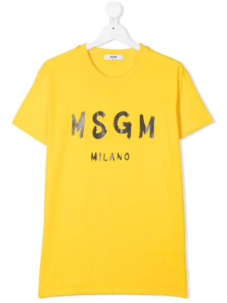 MSGM Kids футболка с логотипом