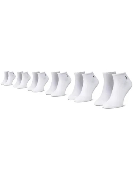 Набор из 6 низких носков унисекс Polo Ralph Lauren, белый
