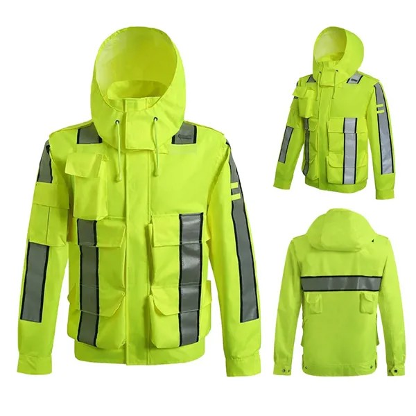 Высококачественная Водонепроницаемая дождевая куртка Hi-Viz, защитная Водонепроницаемая легкая дождевая куртка для мужчин и женщин