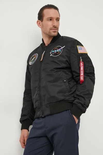 Куртка-бомбер НАСА MA-1 VF Alpha Industries, черный