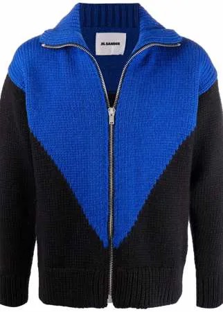 Jil Sander кардиган в стиле колор-блок