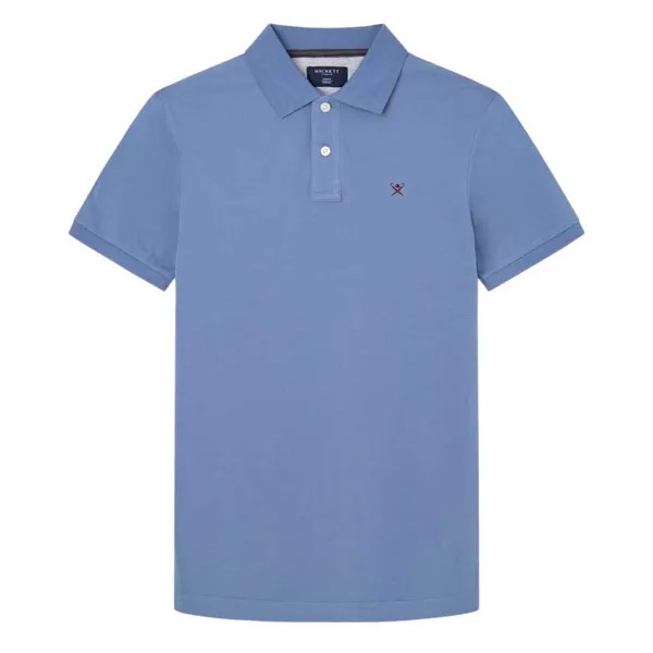 Поло с коротким рукавом Hackett Logo Slim Fit, синий