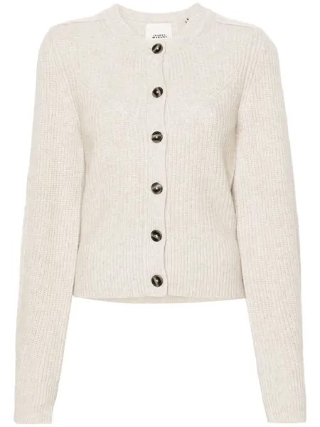 ISABEL MARANT кардиган Laurine в рубчик, нейтральный цвет
