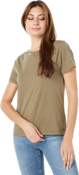 Футболка n:philanthropy Harlow BFF Tee with Deconstructed Neckline, цвет Sage
