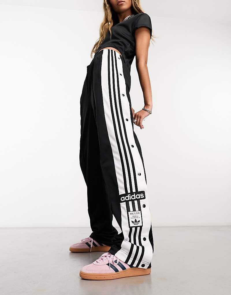 Черные спортивные брюки с застежкой по бокам adidas Originals adibreak