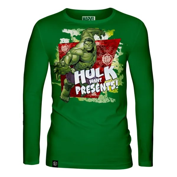 Лонгслив мужской X-mas Hulk Good Loot зеленый XL
