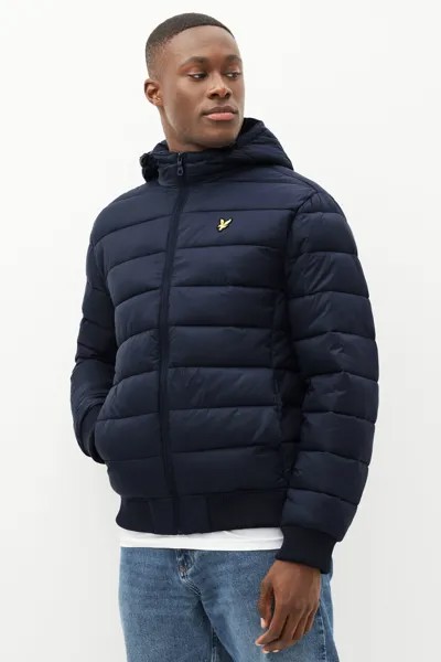 Утепленная куртка с капюшоном Lyle & Scott, синий