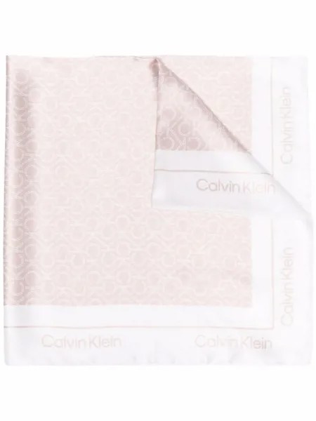 Calvin Klein logo-jacquard scarf