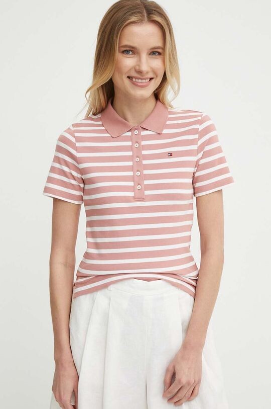 Поло Tommy Hilfiger, розовый
