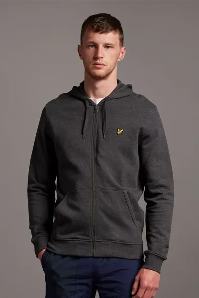 Серая толстовка на молнии Lyle & Scott, серый