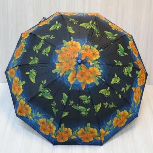Смарт-зонт Crystel Eden, синий, оранжевый