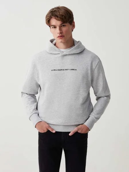 Толстовка с принтом Ovs, цвет light grey marl