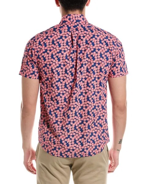 Тканая рубашка в полоску Brooks Brothers, розовый
