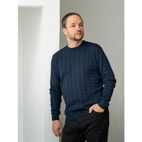 Джемпер  Джемпер классический, размер 56, синий