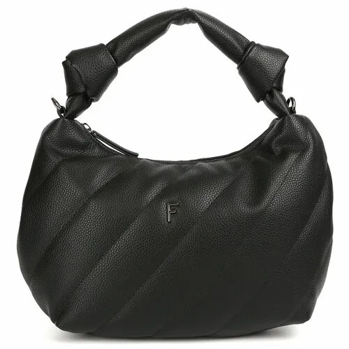 Сумка хобо FABRETTI FR48287-2, фактура стеганая, черный