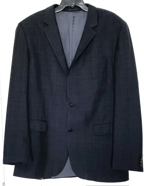 HUGO BOSS Черный темно-серый тональный пиджак в клетку Grand Central Пиджак 46 л